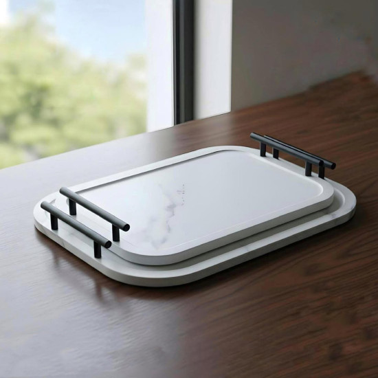 Wooden Tray Set 2 Pcs